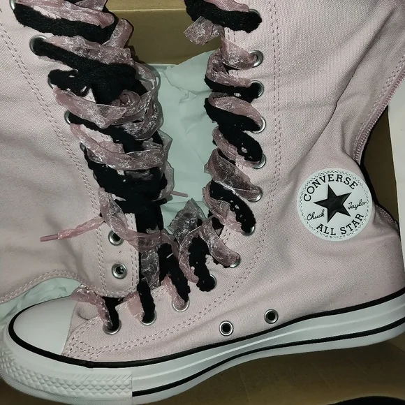 New Summit Pink Converse XXHI With Ribbon Laces - Picture 4 of 8